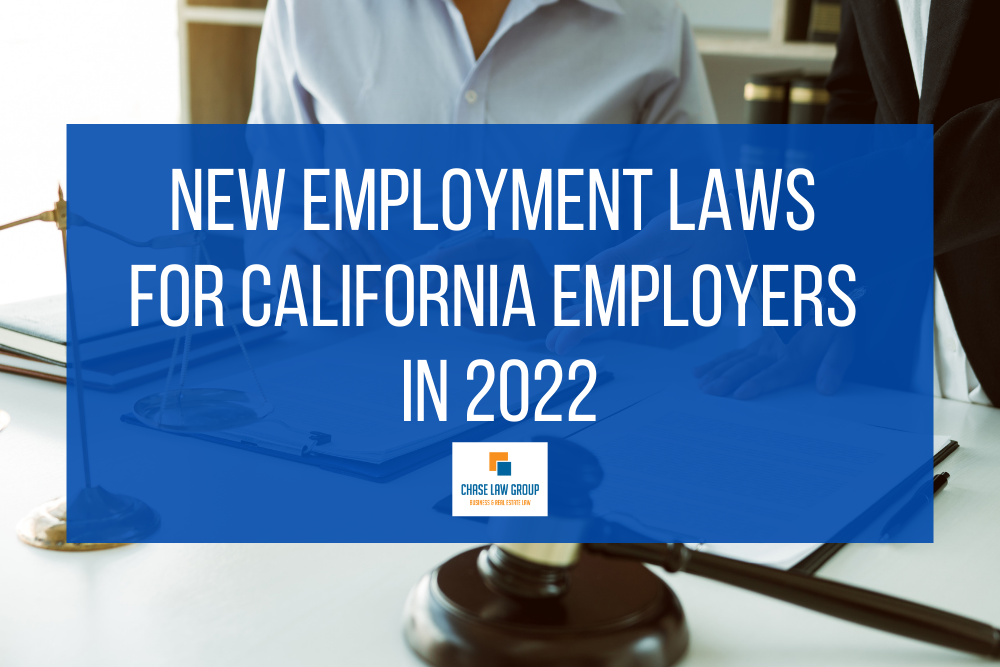 New Employment Laws For California Employers in 2022