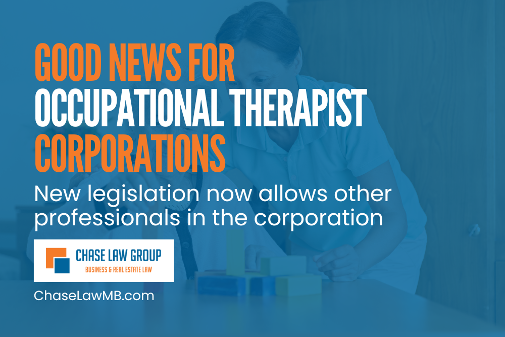 Good News For Occupational Therapist Corporations (AB 2671)