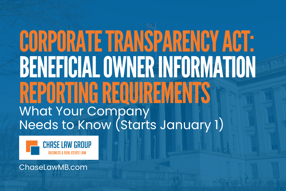 Corporate Transparency Act & Beneficial Owner Information Reporting: What Your Company Needs to Know (Starts Jan 1 2024)
