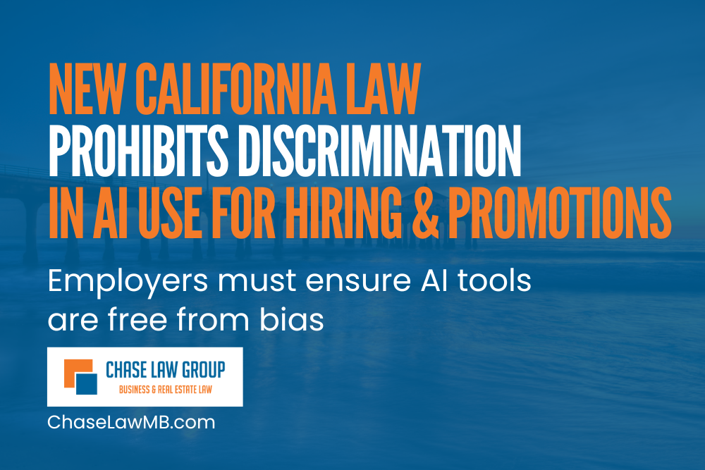 New California Law Prohibits Discrimination in the Use of AI for Workplace Hiring and Promotions