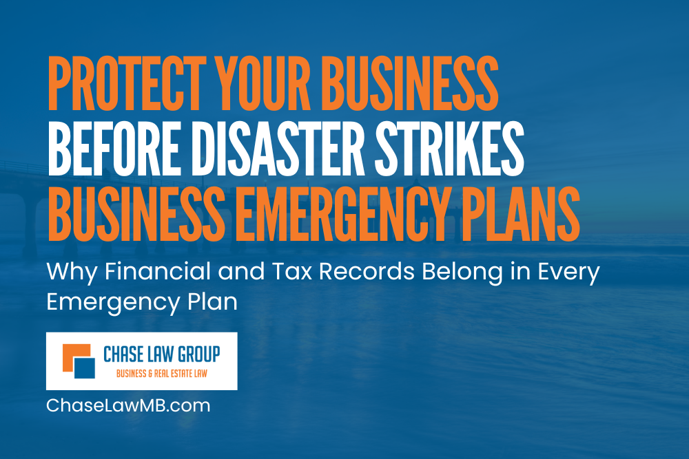 Protect Your Business Before Disaster Strikes: Why Financial and Tax Records Belong in Every Emergency Plan